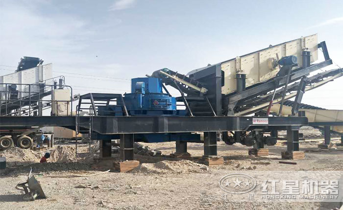 車載制砂機(jī)工作現(xiàn)場實拍