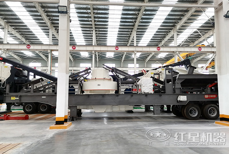 簡易式移動破碎站搭載制砂機(jī)